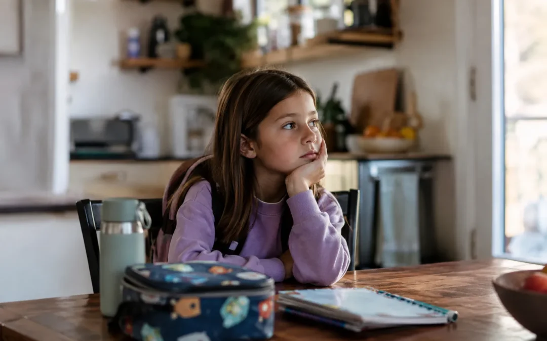 Child experiencing anxiety or stress related to school